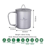 Boundless Voyage Camping Cookware Ti15141A - Olla de titanio con tapa plegable (200 ml), diseño ultraligero
