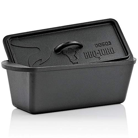 BBQ-Toro Horno holandés para Hornear Pan | 3 Litros Curado | Dutch Oven
