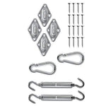 Lumaland Kit de Montaje püara toldo a Vela 8 Piezas