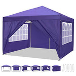 COBIZI Carpa de jardín 3x3m Cenador Plegable Gazebo Impermeable con 4 Paredes, Protección UV 50+, Ajustable en Altura, Pabellon de Jardin Plegable Event Shelter para Patio/Camping/Playa/Fiestas