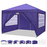 COBIZI Carpa de jardín 3x3m Cenador Plegable Gazebo Impermeable con 4 Paredes, Protección UV 50+, Ajustable en Altura, Pabellon de Jardin Plegable Event Shelter para Patio/Camping/Playa/Fiestas