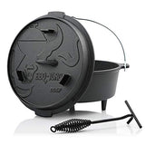 BBQ-TORO Horno Holandés I Serie Premium I Dutch Oven I Hierro Fundido I Quemado