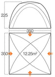 Vango Odyssey Hub Gazebo, Unisex Adulto, Epsom Green, Única