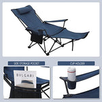 WOLTU Set de 2 Silla Camping Sillas Plegables, Silla de Acampada Portátil, Ligera para Picnic, Playa, Jardín, Pesca, con Portavasos, Azul