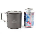 TOAKS Vaso de titanio y olla de titanio para camping al aire libre (vaso de 650 ml)