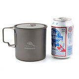 TOAKS Vaso de titanio y olla de titanio para camping al aire libre (vaso de 650 ml)