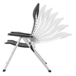Silla de camping Campart Travel CH-0596 – Acolchada – Cordón elástico – Gris oscuro