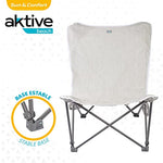 Aktive 62638 - Sillón plegable exterior camping, playa, jardín | Medidas 78x76x91,5cm |Incluye asa de transporte | Soporta hasta 115kg | Sillas plegables, silla exterior, camping