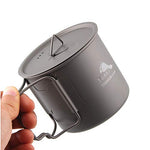 TOAKS Taza/Olla Portátil Ultraligera de Titanio para Acampar (375ml con Tapa[CUP-375-C])