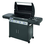 Campingaz 4 Series LS Plus Dual Gas - Barbacoa con 2 parrillas, 4 quemadores de acero inoxidable y 1 de lado