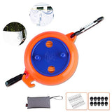 Nbrand Tendedero Retráctil, Camping Cuerda de Tender Viaje, Cuerda Tendedero Portátil de 8m, Hebilla Fija + Clip, a Prueba de Viento, Apto para Baño, Lavandería, Balcón, Jardín o Viajes al Aire Libre