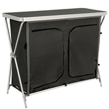 CampFeuer - Armario de camping, cocina de camping con estructura de aluminio, aprox. 110 cm de largo x 47 cm de ancho x 90 cm de alto.