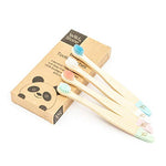 Wild & Stone | Cepillo de dientes de bambú orgánico para bebés | Cuatro colores | Cerdas de fibra | Mango 100% biodegradable | Cepillos de dientes veganos ecológicos para bebés