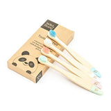 Wild & Stone | Cepillo de dientes de bambú orgánico para bebés | Cuatro colores | Cerdas de fibra | Mango 100% biodegradable | Cepillos de dientes veganos ecológicos para bebés