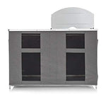 CAMPART Travel KI-0726 Cocina de Camping Almeria XXL, con Paravientos, Bolsa de Almacenamiento incluida, 2 Puertas, Unisex Adulto, Gris