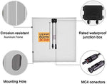 Placa Solar de 150w 12v, alta eficiencia para carga de batería