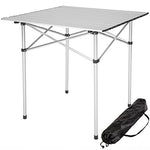 TecTake Mesa Plegable de Aluminio portátil Camping terraza jardín Mesa Multifuncional - Varios Modelos - (No. 401169: 70 x 70 x 70 cm)