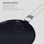 Boundless Voyage - Sartén antiadherente de titanio con mango plegable para acampar al aire libre, picnic, senderismo, barbacoa Ti15168B