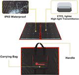 Placa Solar Plegable 100w monocristalino para cargar 12v Batería, PORTáTIL, impermeable,ideal embarcaciones, camping, caravanas