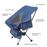 RISEPRO Sillas de Camping Plegables portátiles Ligeras de Mezclilla Bolsillo de Doble Cara para Caminatas al Aire Libre, mochileros, Viajes y Pesca al Aire Libre