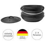 ToCi Big BBQ Platpotjie "Beefalo" hierro fundido, con tapa y patas, 3 litros