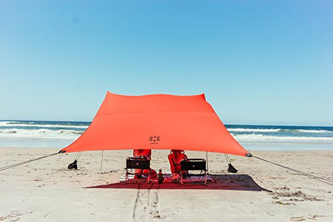 Neso Tienda Tents Grande Beach, 2,1 m (7 pies) de Altura, 2,7 m (9 pies) x 2,7 m (9 pies), Esquinas reforzadas y un Bolsillo más frío(Lehua Red)
