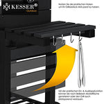 KESSER® Grill, Carro de Parrilla de carbón XXL con Tapa, Ruedas, Mango de Acero Inoxidable, Rejilla y termómetro, Carro de Parrilla de carbón Grande, Barbacoa, Camping, terraza, jardín. (Schwarz)