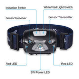 APUNOL - 2 Unidades Linterna Frontal LED USB Recargable