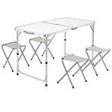 Casaria Mesa Maleta 4 Taburetes 120cm