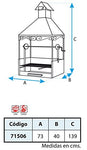 IMEX EL ZORRO 71506 - Cajón Barbacoa c/Chim. y Parrilla Cincada 73x40x139 cms.