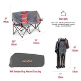 Sunnyfeel Sofa de Camping Plegable, Silla doble para exterior