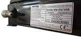 SMILE KN-03/1KB - Cocina de Gas Portátil para Camping, Hornillo Portátil, 3 Quemadores Ajustables, Tapa Desmontable, Negro
