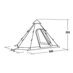Easy Camp Bolide 400 Tienda de campaña, Unisex Adulto, borgoña, 300 x 275 cm