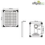 Placa Solar de 10 W fotovoltaico