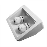 Soporte para Placa Solar , 4 Esquinas y Doble Entrada de Cable, para caravanas, Barcos, Resistente a los Rayos UV, Color Blanco