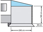 Euro Trail 21720 - Parasol de Pared Lateral sin Ventana para Autocaravana