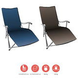 Grand Canyon EL Tovar Lounger - Silla de Camping, Silla Plegable con reposabrazos, Respaldo Alto y reposapiés - hasta 100 kg - Aluminio - Dark Blue (Azul)