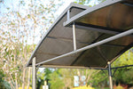 Angel Living Pabellón de Barbacoa de Aluminio y Acero con Techo de PC, Marquesina de Aluminio con Campana Extractora, Gazebo Pergola para BBQ con Zona de Almacenamiento