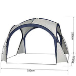 Outsunny - Carpa Tienda de Fiesta Gazebo 3.5x3.5m Toldo Abierto para Eventos Camping Impermeable Protección UV