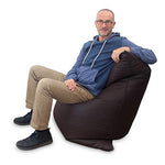 HAPPERS Puff Gigante XXL Tejido Orgánico COTOTEC Tierra con Relleno para Interior. Cojin Gigante Muy cómodo y versátil Puede ser sustituto del sofá o también de la Cama