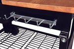 Tarrington House Barcacoa para carbón, de hierro y madera de eucalipto, 113 x 61 x 100 cm, superficies auxiliares, con ruedas, negro