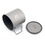TOAKS Vaso de titanio y olla de titanio para camping al aire libre (vaso de 650 ml)