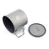 TOAKS Vaso de titanio y olla de titanio para camping al aire libre (vaso de 650 ml)