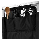 TecTake 800747 Cocina de Camping, Aluminio, Plegable para Exteriores, Patas Ajustables, Compartimentos, Negro, Incl. Bolsa de Transporte - Varios Modelos (Tipo 5 | No. 403348)