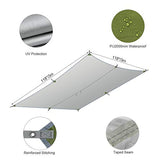 Ryaco Toldo de Refugio Impermeable 3M*3M, Hamaca Tienda de campaña, portátil, Ligera, Impermeable, Refugio para Camping, Senderismo, Mochila (Ejercito Verde)