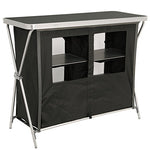 CampFeuer - Armario de camping, cocina de camping con estructura de aluminio, aprox. 110 cm de largo x 47 cm de ancho x 90 cm de alto.