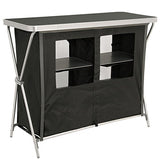 CampFeuer - Armario de camping, cocina de camping con estructura de aluminio, aprox. 110 cm de largo x 47 cm de ancho x 90 cm de alto.