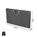 CAMPART Travel KI-0726 Cocina de Camping Almeria XXL, con Paravientos, Bolsa de Almacenamiento incluida, 2 Puertas, Unisex Adulto, Gris