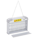 Outsunny Lámpara Anti-Mosquitos Lámpara Matamoscas Eléctrica Lámpara Anti-Insectos 20W Área 60m² Seguro y Eficaz con Luz UV para Exterior e Interior
