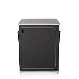 CAMPART KI-0710 - Cocina de Camping Almeria con Paravientos, Bolsa de Almacenamiento incluida, 1 Puerta, Antracita